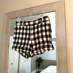 Veronica Beard Checkered Black And White Shorts Size 10